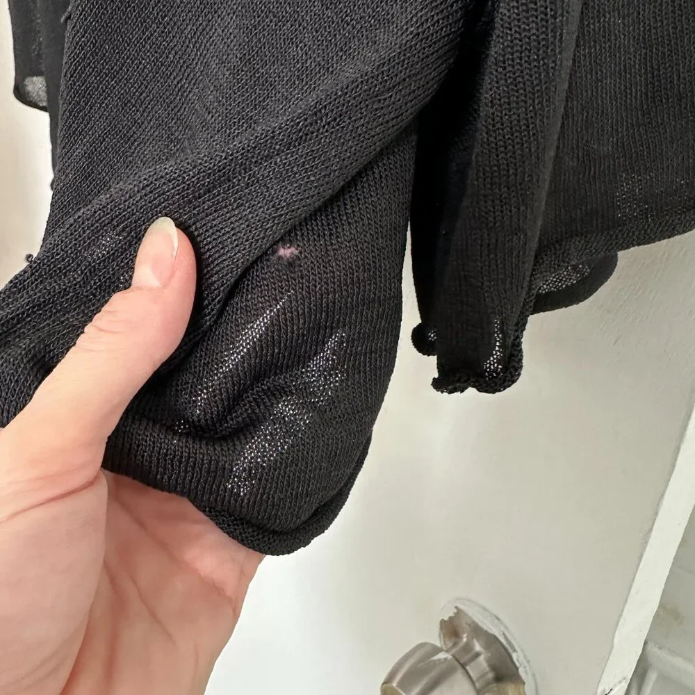 Great Martin Margiela black oversized cropped V neck sweater size S/M - Picture 7 of 11